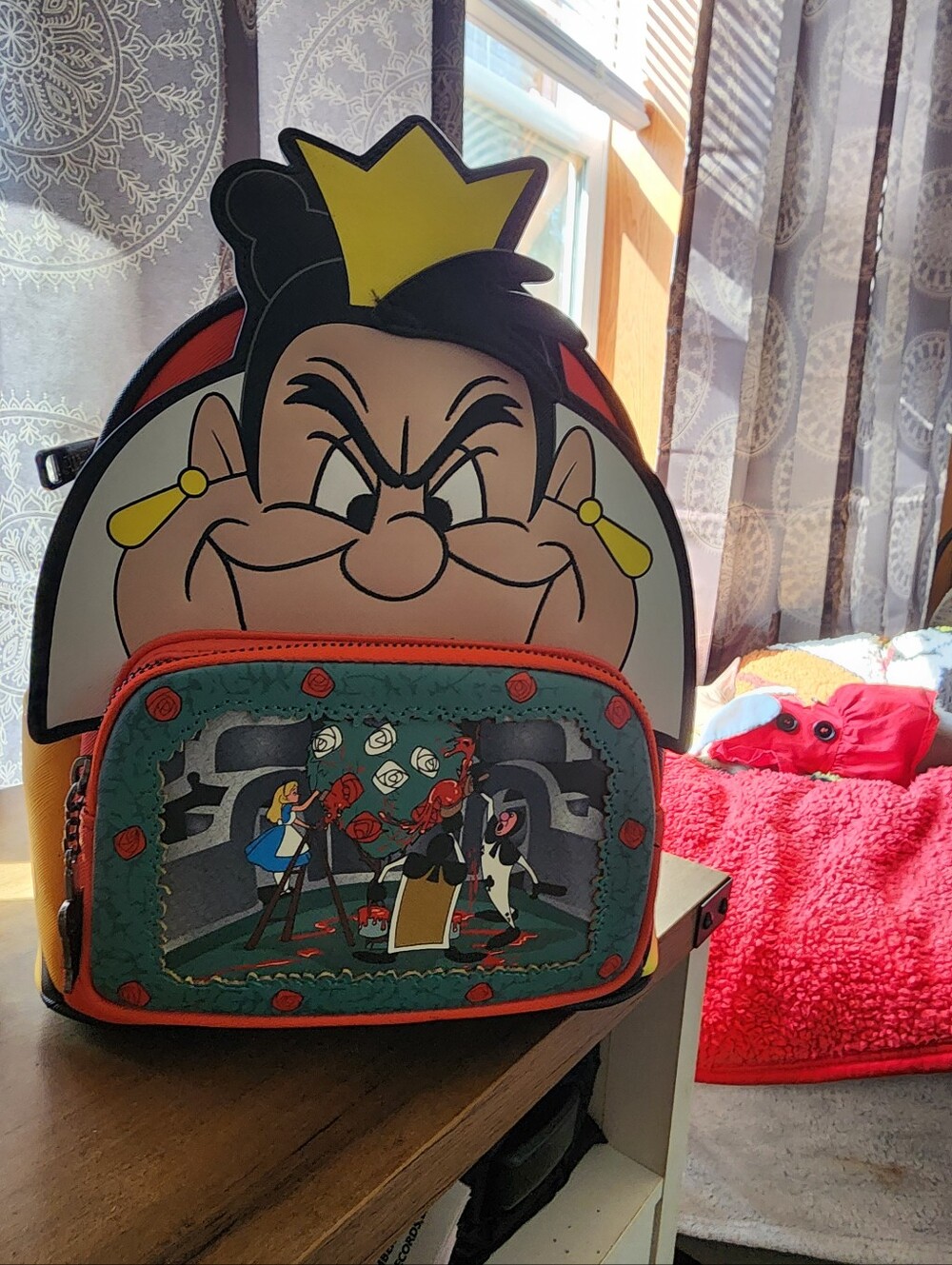 Evil Queen Character Backpack with Yellow Crown - Multi